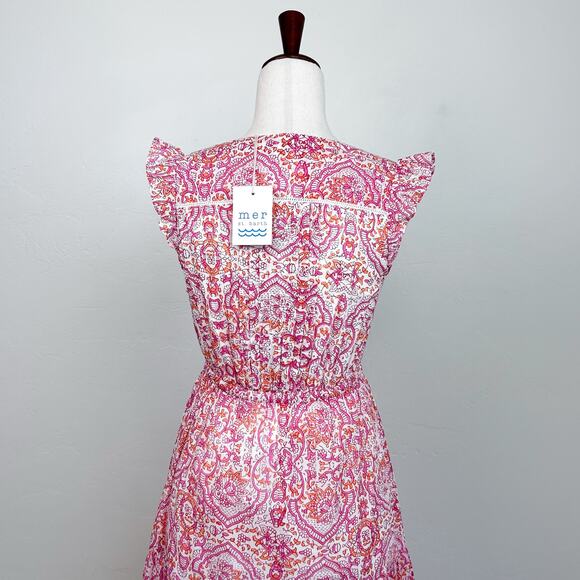 Mer St. Barth Giselle Safi Pink V-Neck Maxi Dress NWT - Picture 6 of 10